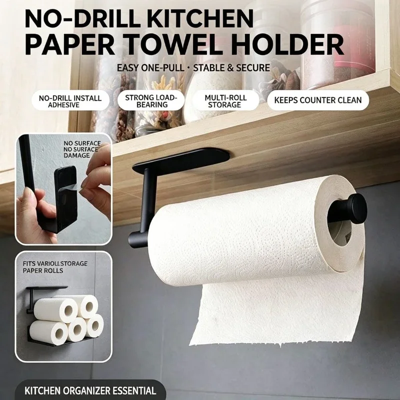 Commercial Kitchen Wall Shelves - Porte-rouleau de papier, porte-serviettes, étagère suspendue,