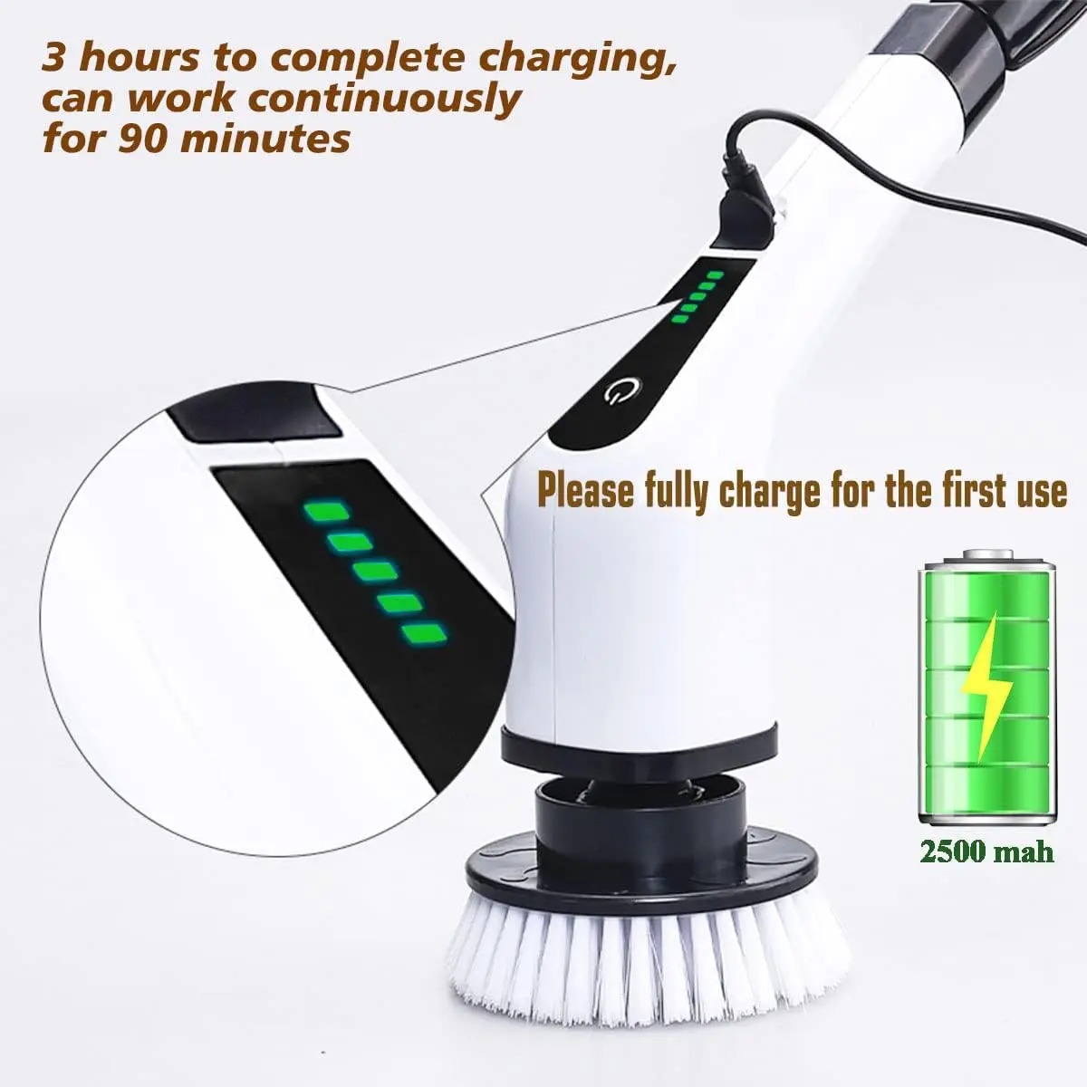Commercial Kitchen Cleaning - Brosse de nettoyage électrique sans fil
