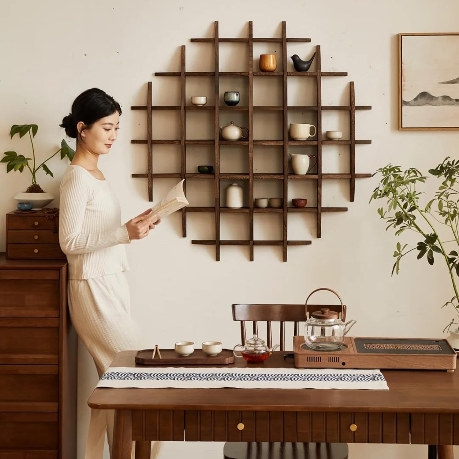 Support mural en bois massif p - Commercial Kitchen Wall Shelves avis et prix