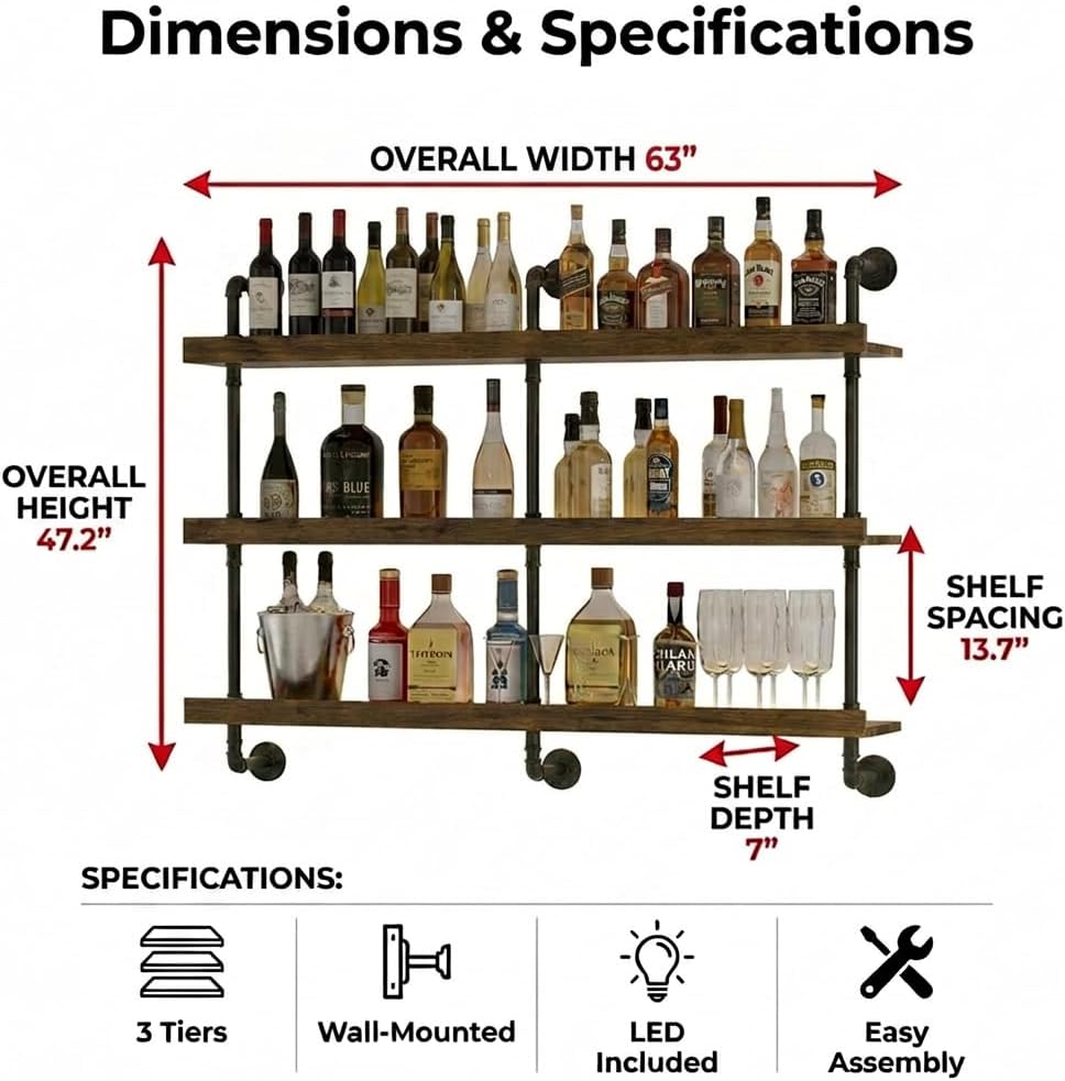 Étagère à vin murale avec écla - Commercial Kitchen Shelving avis et prix