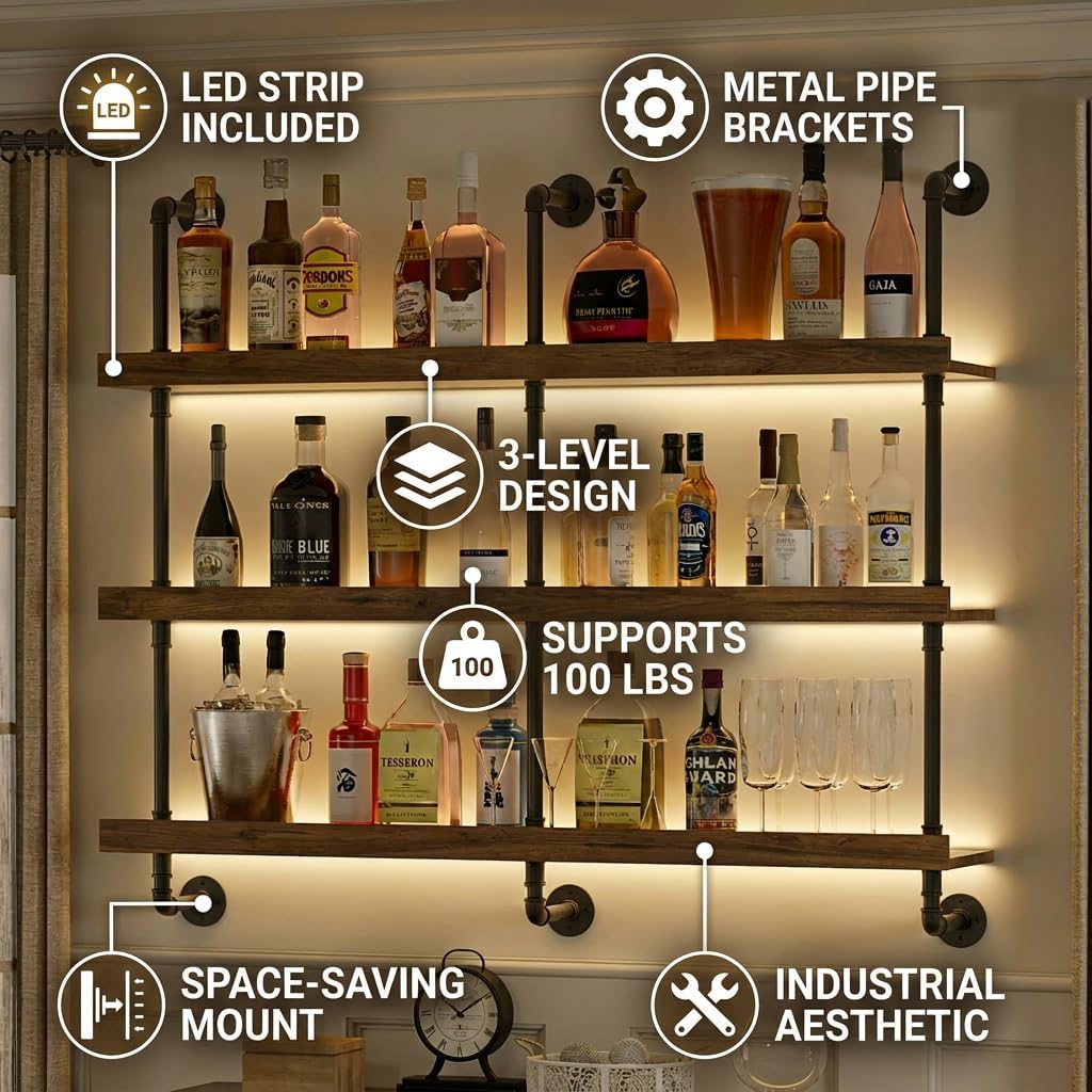 Étagère à vin murale avec écla - Commercial Kitchen Shelving avis et prix